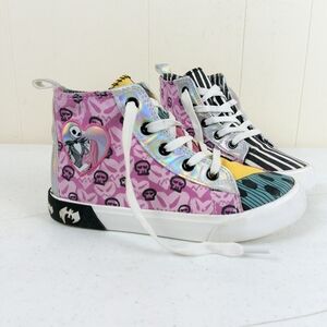 Ground Up Disney Nightmare Before Christmas Little Girls 3 High Top Sneakers
